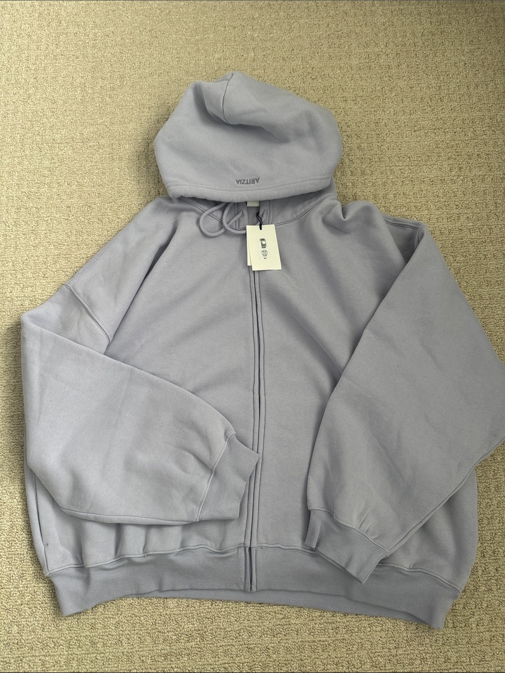 Aritzia sweatfleece mega zip wildflower lilac  hoodie nwt XL